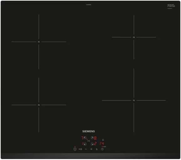 Billede af Induktionskogeplade 60 cm Sort, overflademontering uden ramme - Siemens iQ100 - EU63KBEB6E